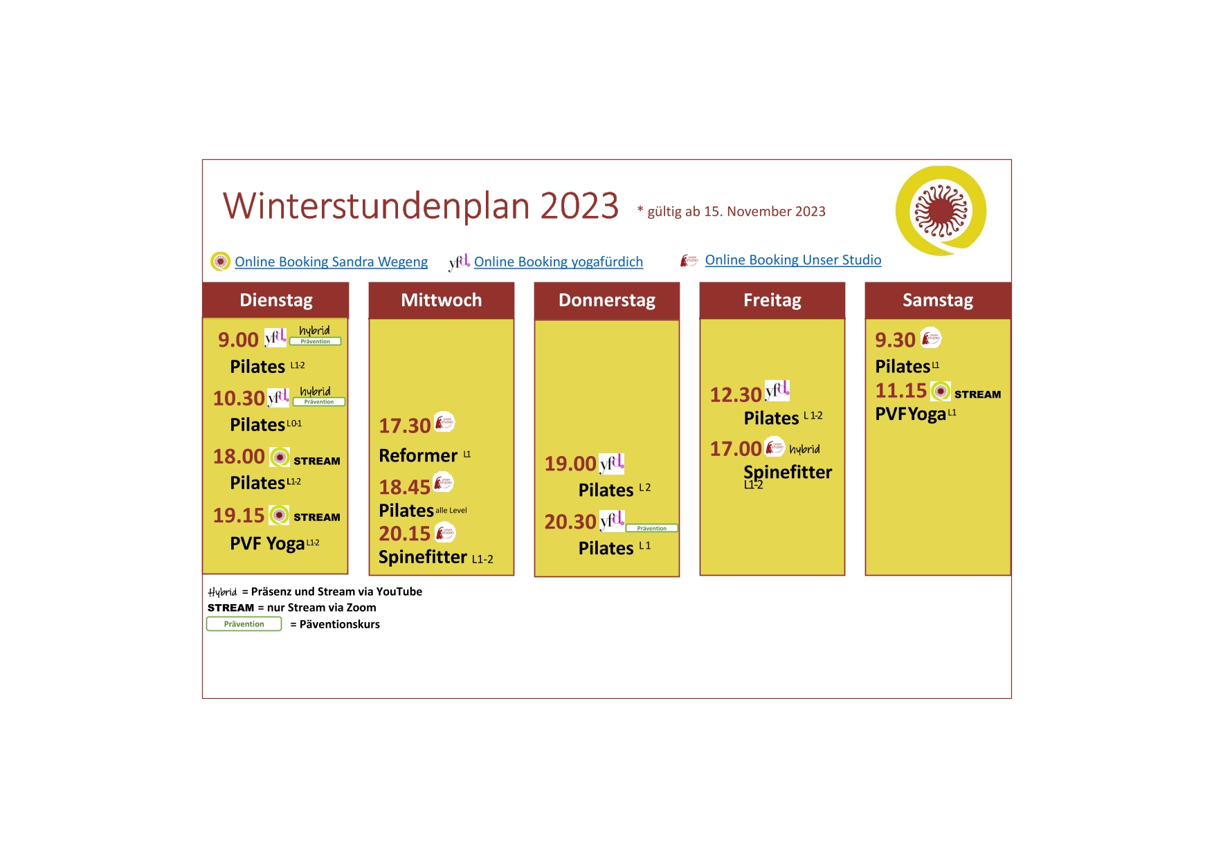 Stundenplan Winter 2023-1